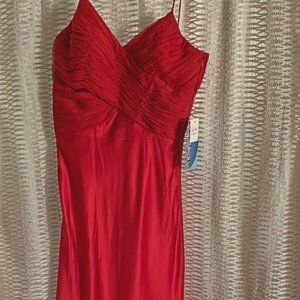 DUSK Red Silk Dress Sz 4 NEW Evening